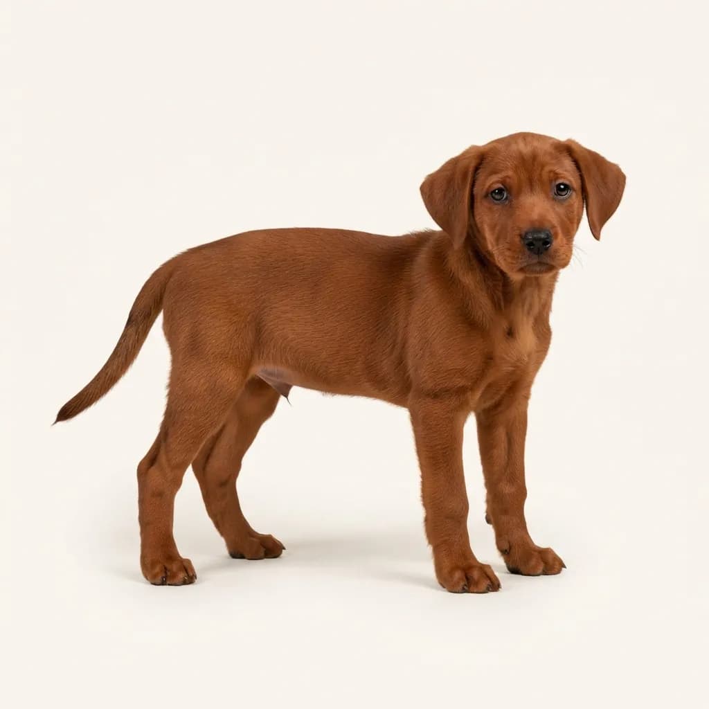 Mountain Cur in Rot — Fellfarbe und Aussehen