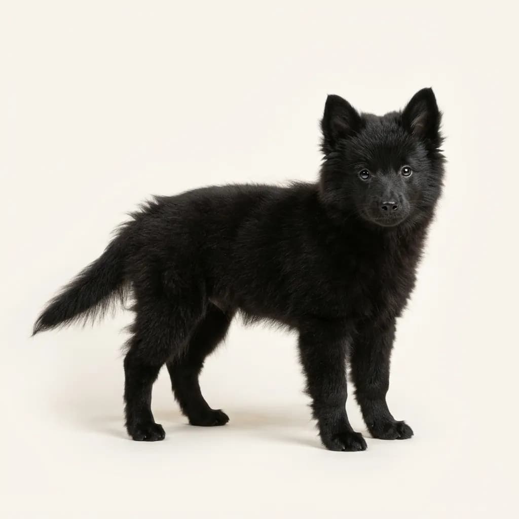 Deutscher Spitz in Schwarz — Fellfarbe und Aussehen