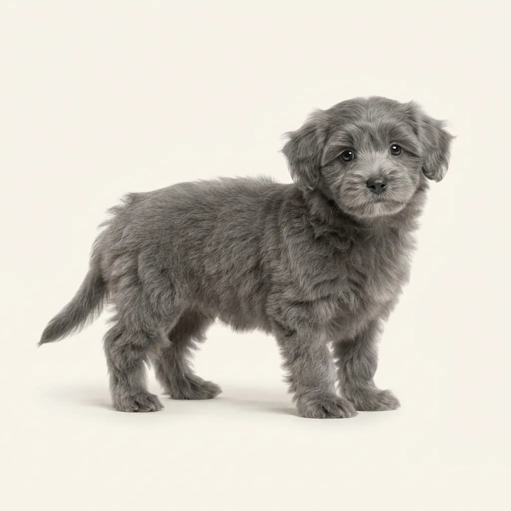 Coton de Tulear in Grau — Fellfarbe und Aussehen
