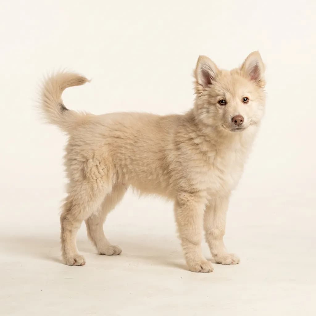 Islandhund in Creme — Fellfarbe und Aussehen