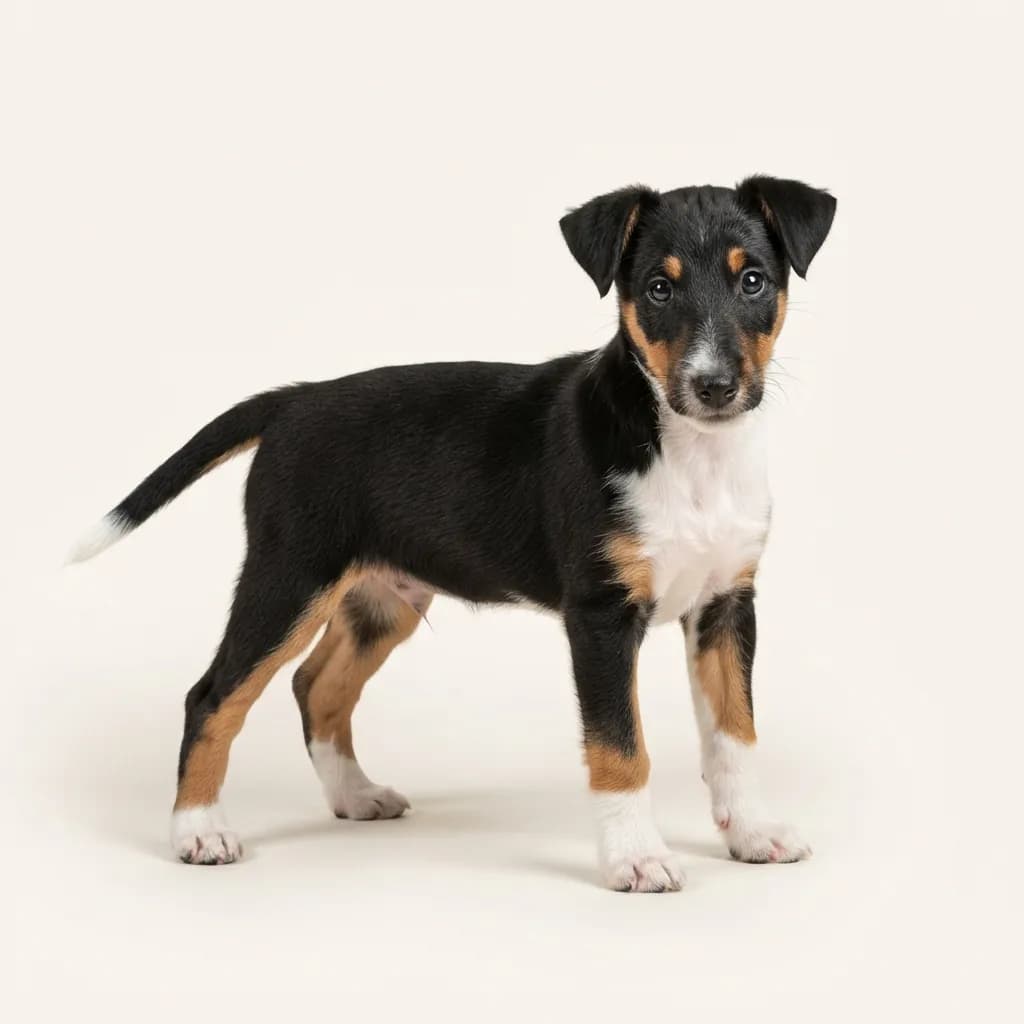 Fox Terrier (Glatthaar) in Dreifarbig (Tricolor) — Fellfarbe und Aussehen