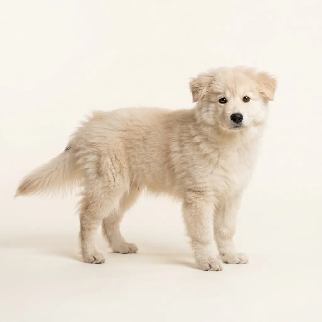 Finnischer Lapphund (Suomenlapinkoira) in Creme — Fellfarbe und Aussehen