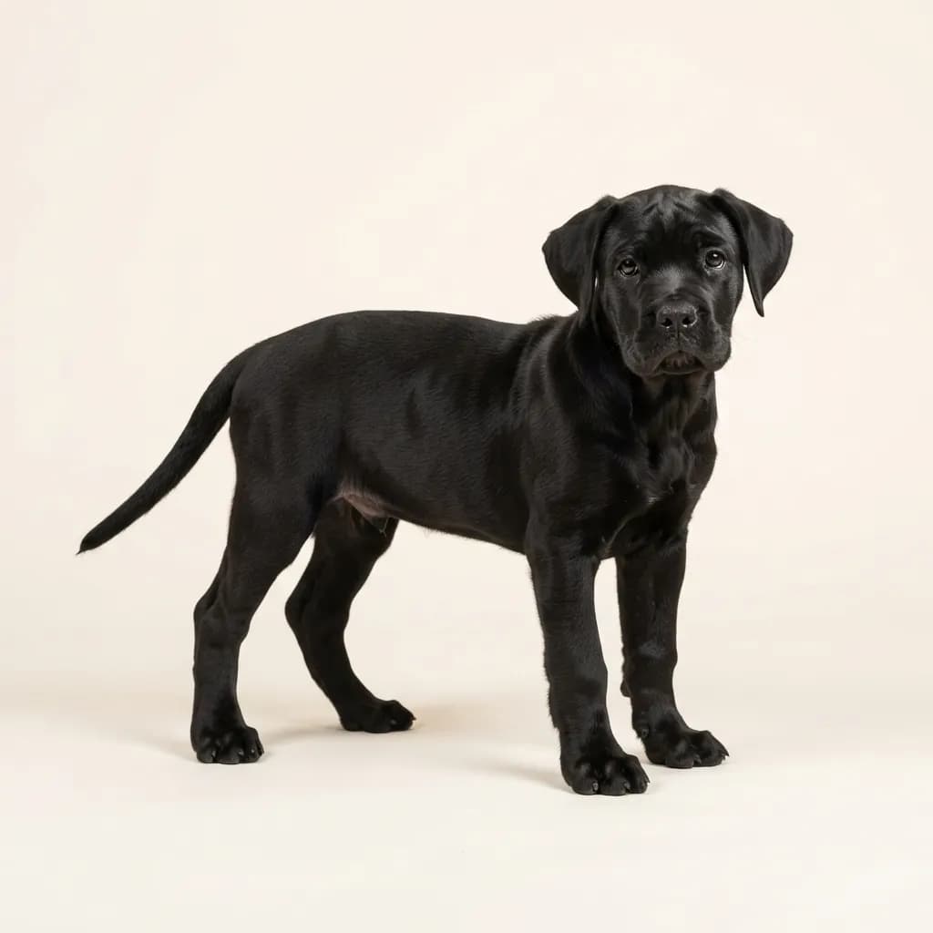 Cane Corso Italiano in Schwarz — Fellfarbe und Aussehen