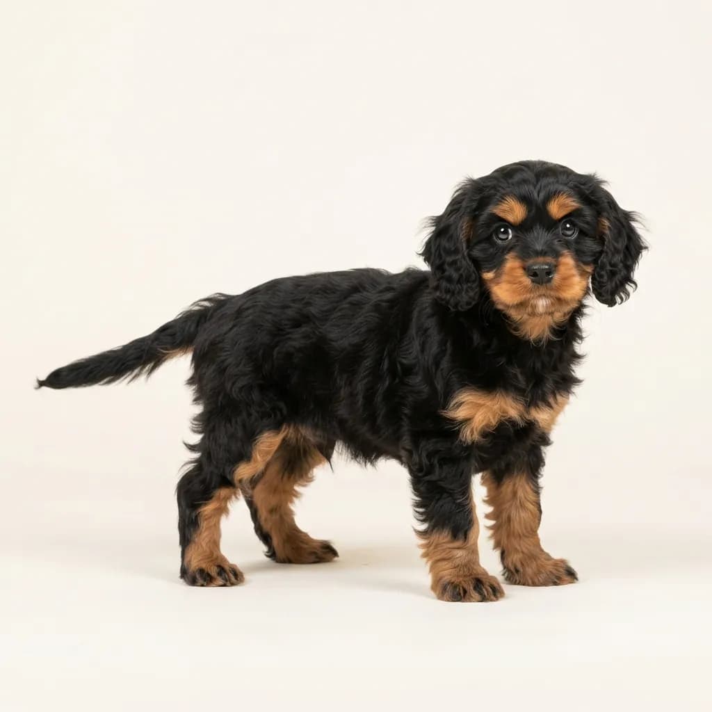 Cavapoo in Schwarz mit Loh — Fellfarbe und Aussehen