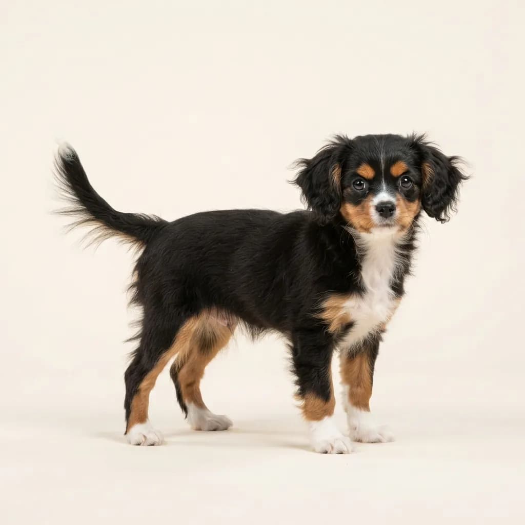 Phalene, Kontinentaler Zwergspaniel in Dreifarbig (Tricolor) — Fellfarbe und Aussehen