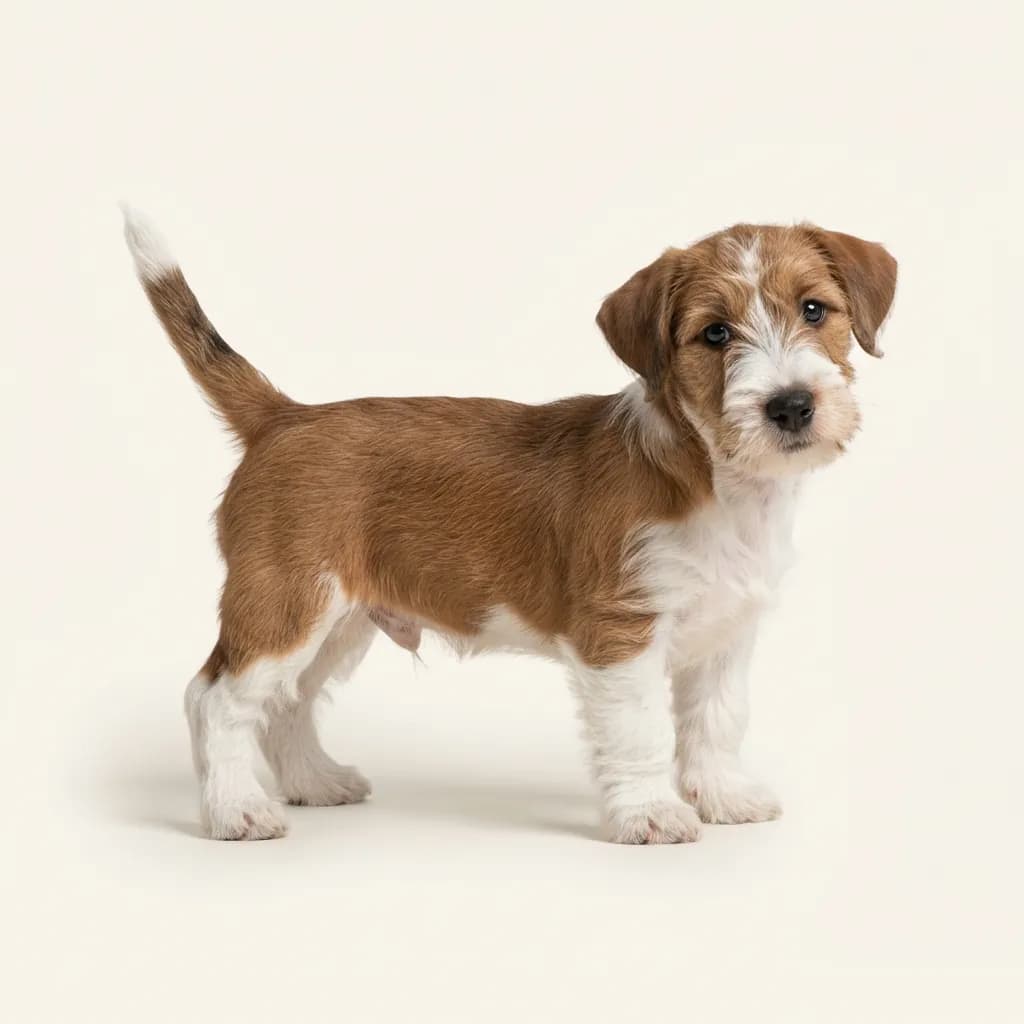 Sealyham Terrier in Braun-Weiß — Fellfarbe und Aussehen