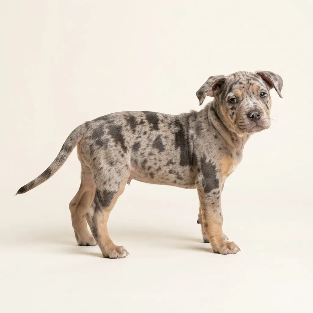 American Bully in Merle (Tiger) — Fellfarbe und Aussehen