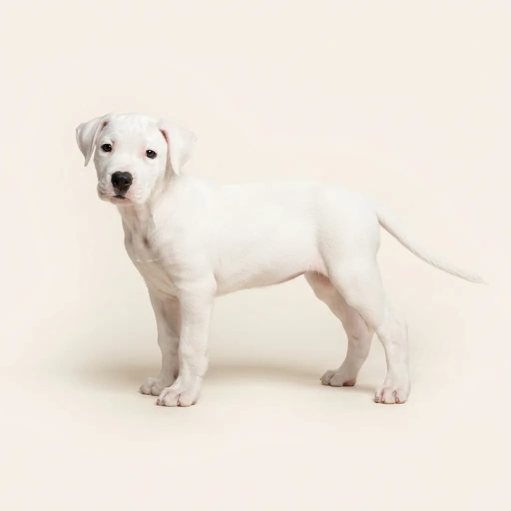 Dogo Argentino in Weiß — Fellfarbe und Aussehen