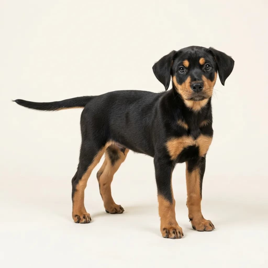 Mountain Cur in Schwarz mit Loh — Fellfarbe und Aussehen