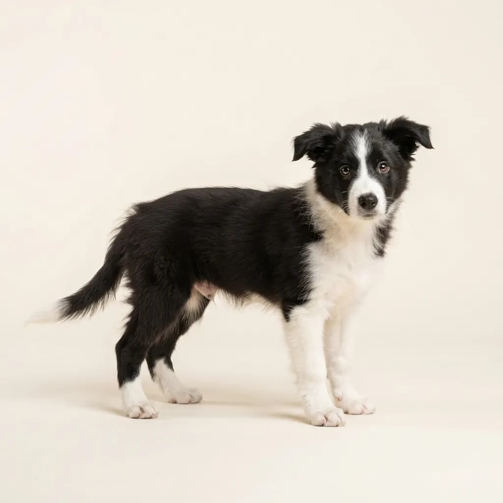 Border Collie in Schwarz-Weiß — Fellfarbe und Aussehen