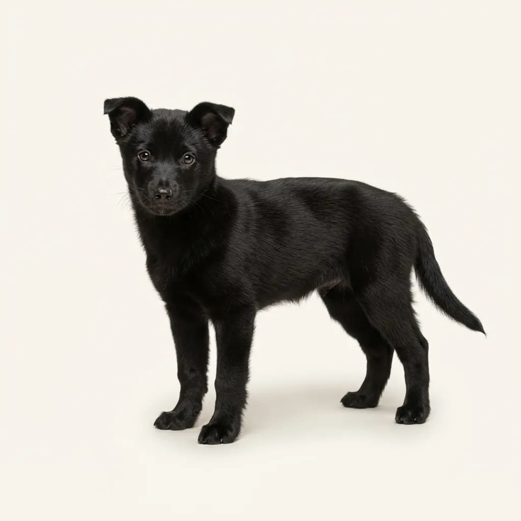 Norwegischer Lundehund in Schwarz — Fellfarbe und Aussehen