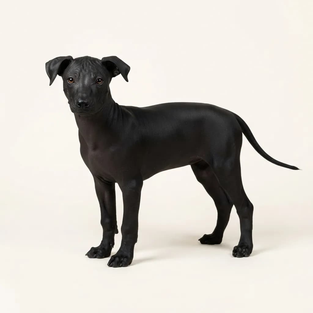 Perro sin Pelo del Peru in Schwarz — Fellfarbe und Aussehen