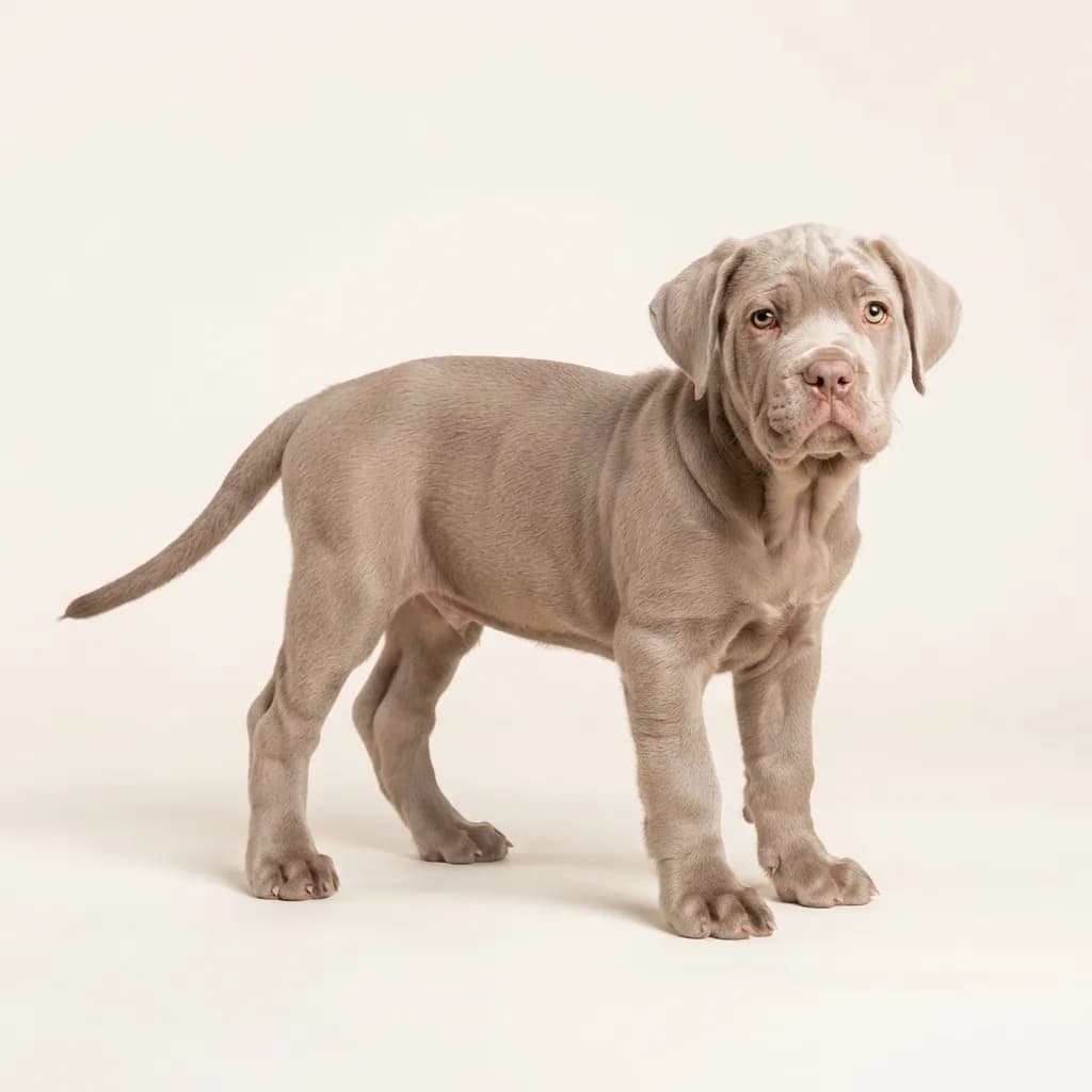 Mastino Napoletano in Isabella — Fellfarbe und Aussehen