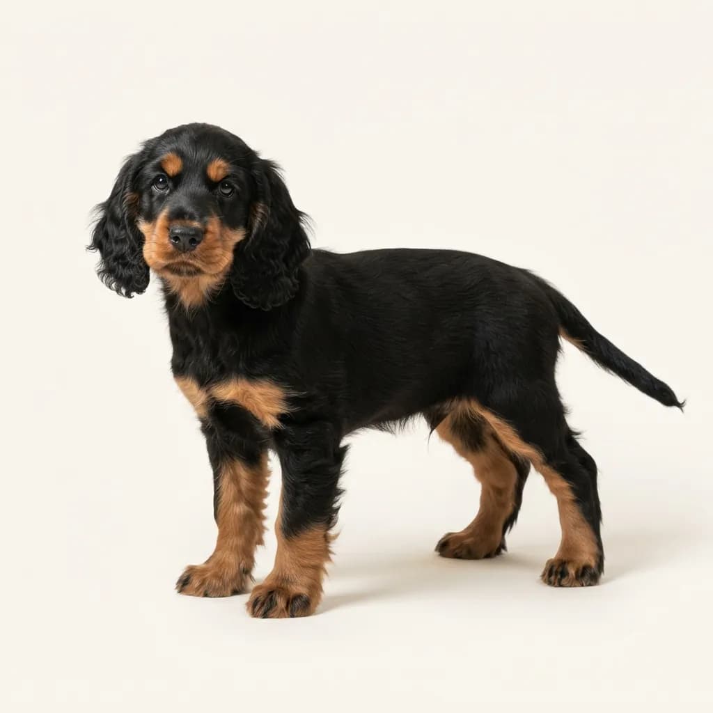 Field Spaniel in Schwarz mit Loh — Fellfarbe und Aussehen