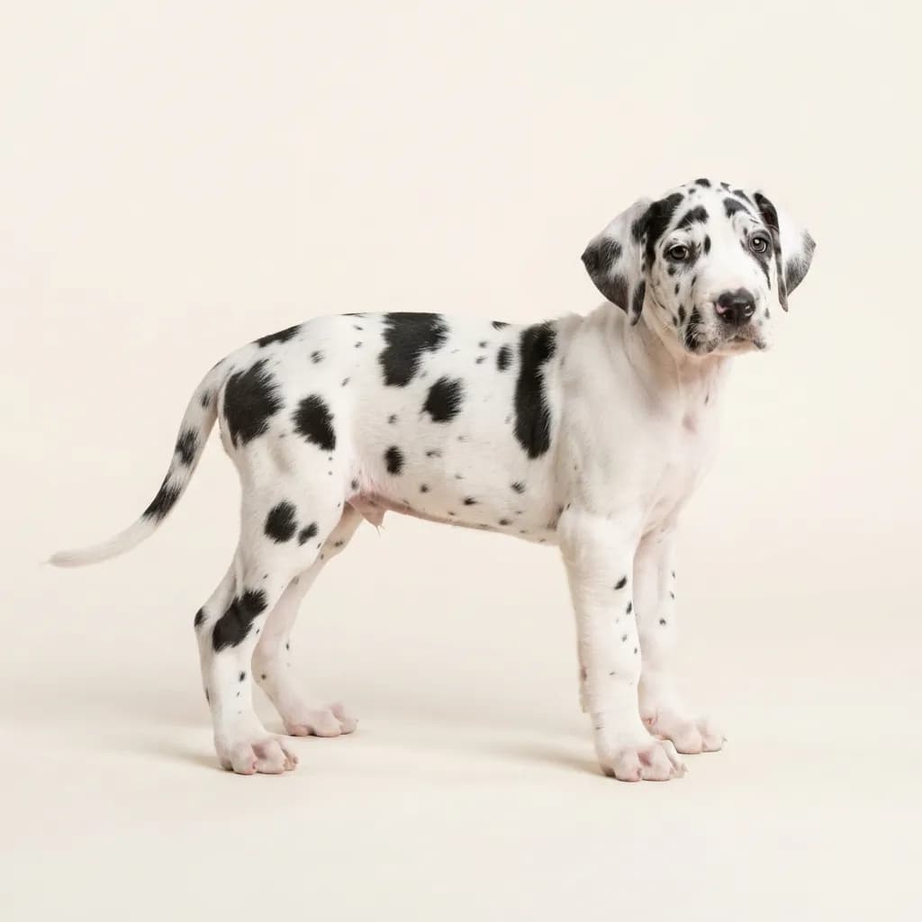 Deutsche Dogge in Harlekin — Fellfarbe und Aussehen