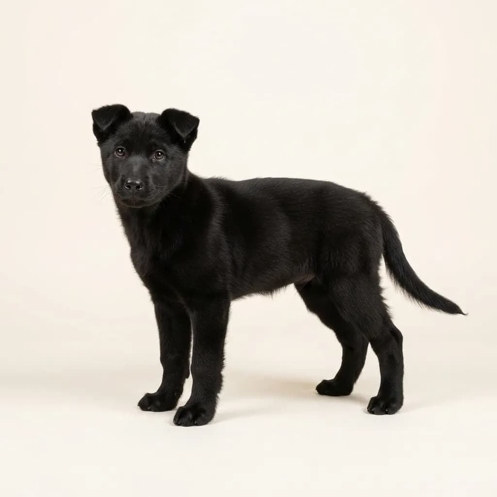 Kintamani-Bali-Hund (Kintamani-Bali Dog) in Schwarz — Fellfarbe und Aussehen