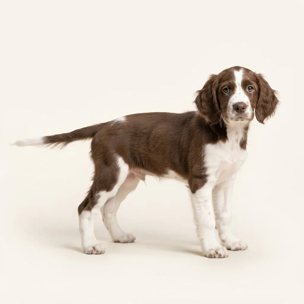 English Setter in Braun-Weiß — Fellfarbe und Aussehen