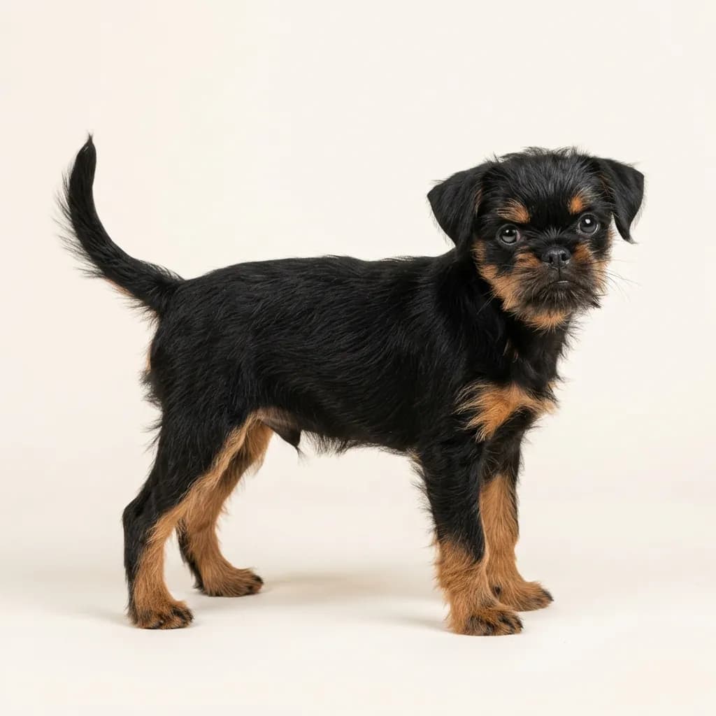 Belgischer Griffon in Schwarz mit Loh — Fellfarbe und Aussehen