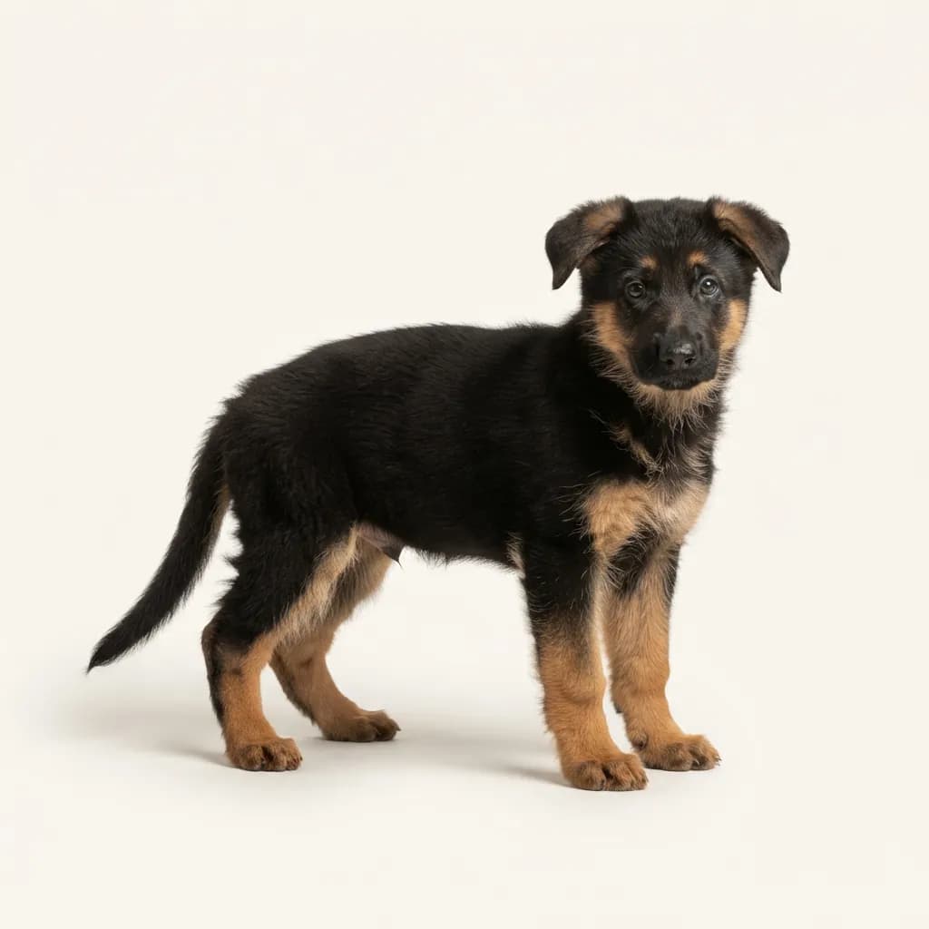 Deutscher Schäferhund in Schwarz mit Loh — Fellfarbe und Aussehen