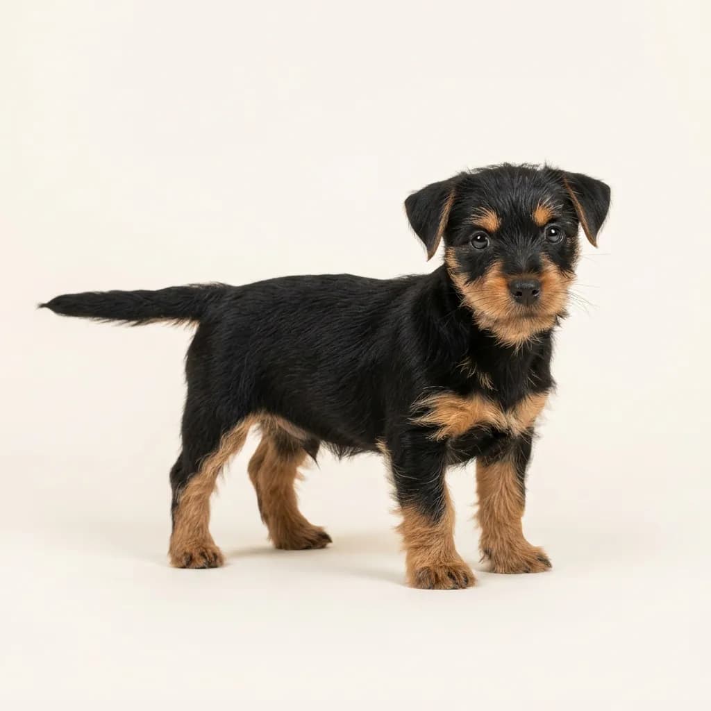 Norfolk Terrier in Schwarz mit Loh — Fellfarbe und Aussehen