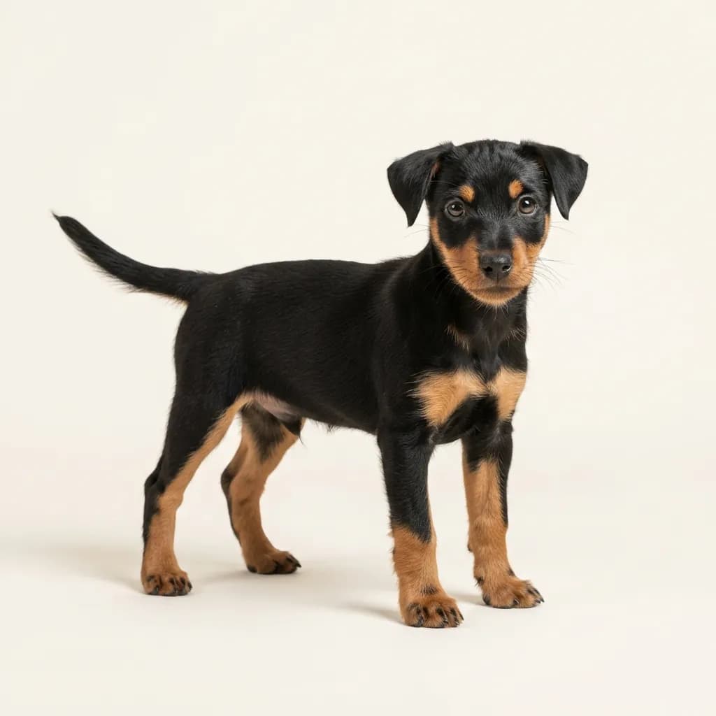 Teddy Roosevelt Terrier in Schwarz mit Loh — Fellfarbe und Aussehen