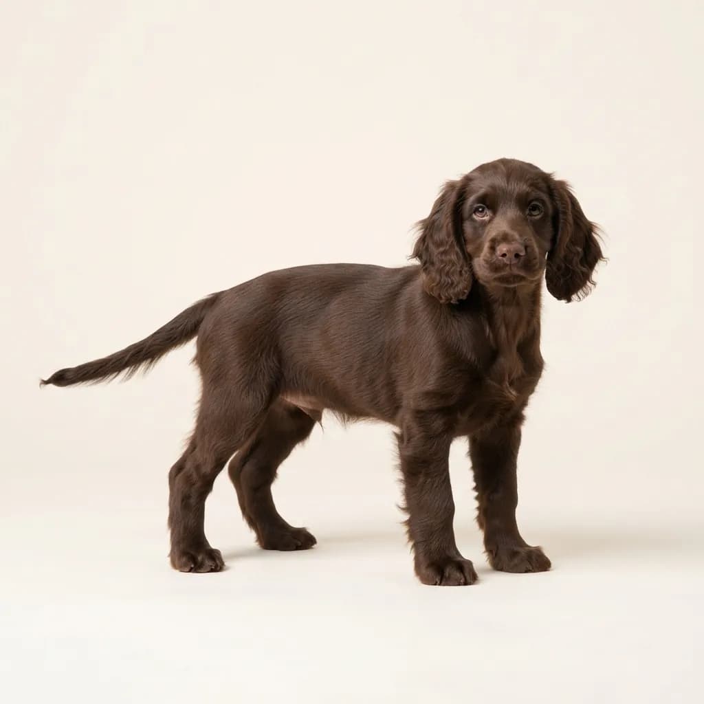 English Cocker Spaniel in Leberbraun — Fellfarbe und Aussehen