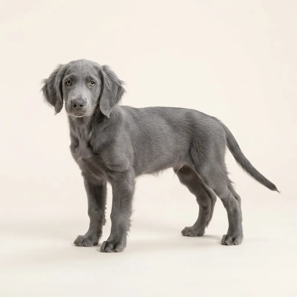 Weimaraner (langhaar) in Blau — Fellfarbe und Aussehen