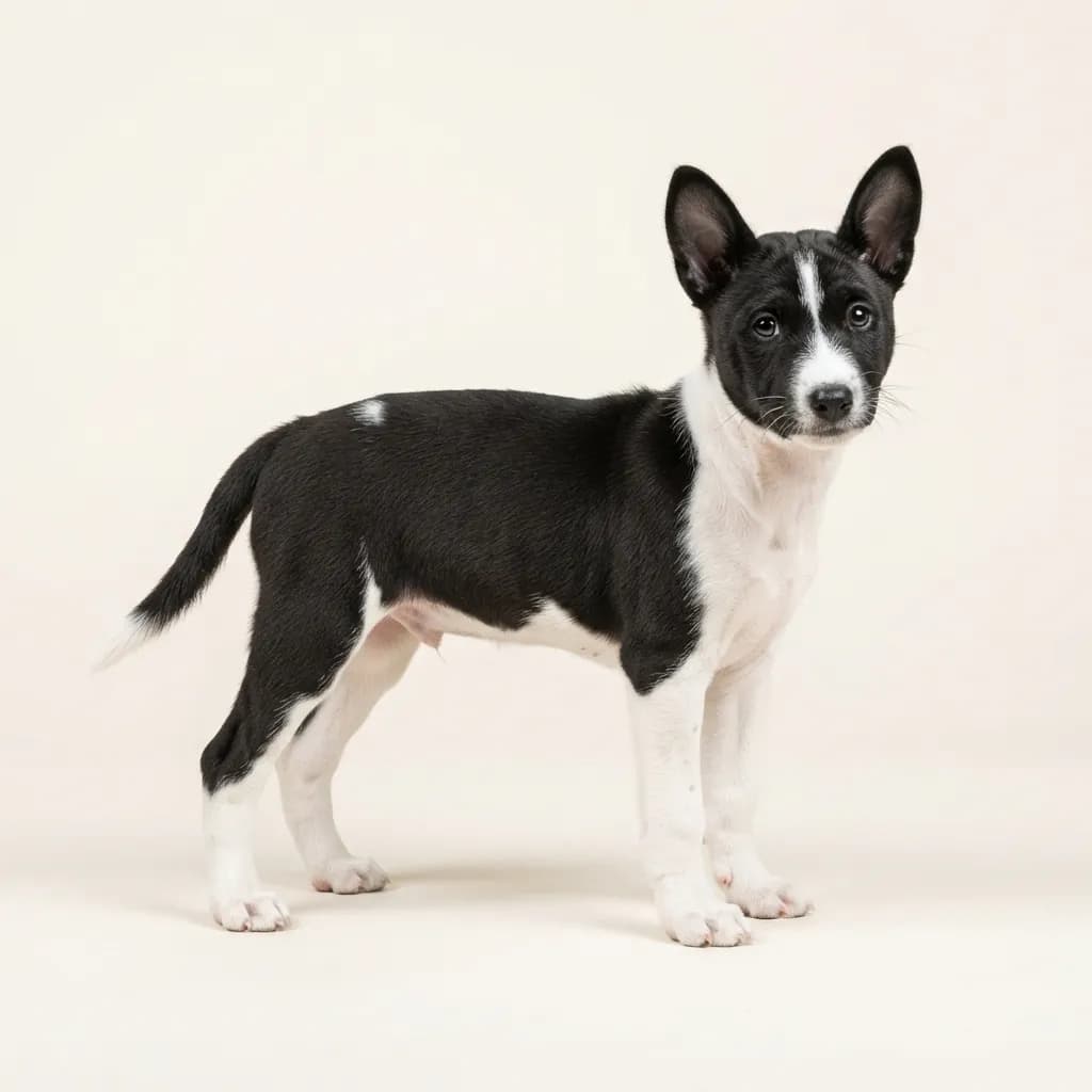 Basenji in Schwarz-Weiß — Fellfarbe und Aussehen