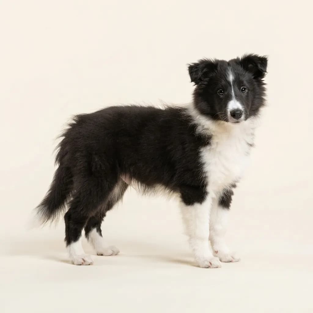 Shetland Sheepdog in Schwarz-Weiß — Fellfarbe und Aussehen