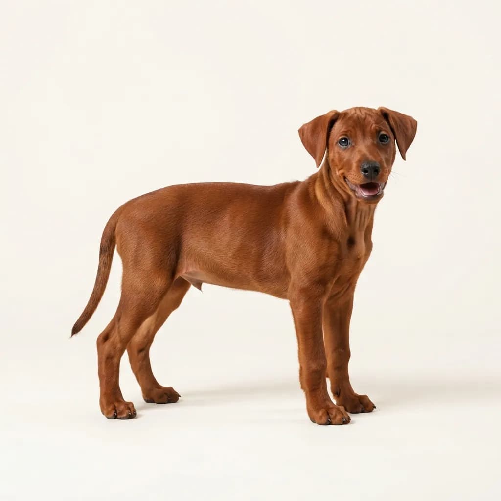 Deutscher Pinscher in Rot — Fellfarbe und Aussehen