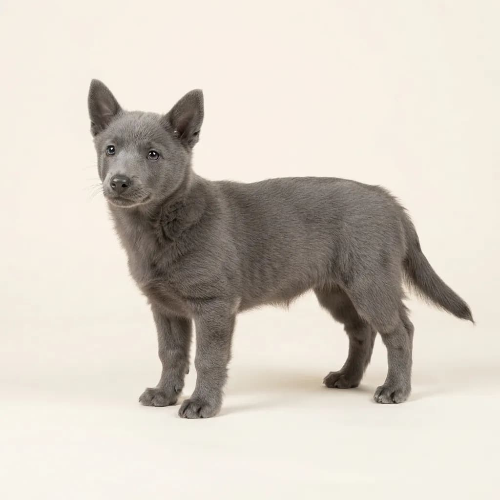 Västgötaspets in Grau — Fellfarbe und Aussehen