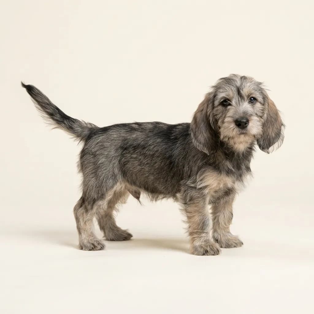 Petit Basset Griffon Vendeen in Grizzle — Fellfarbe und Aussehen