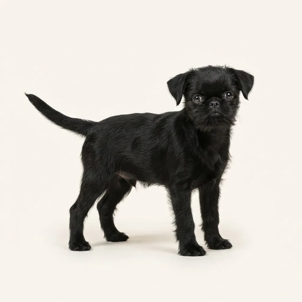 Brüsseler Griffon in Schwarz — Fellfarbe und Aussehen