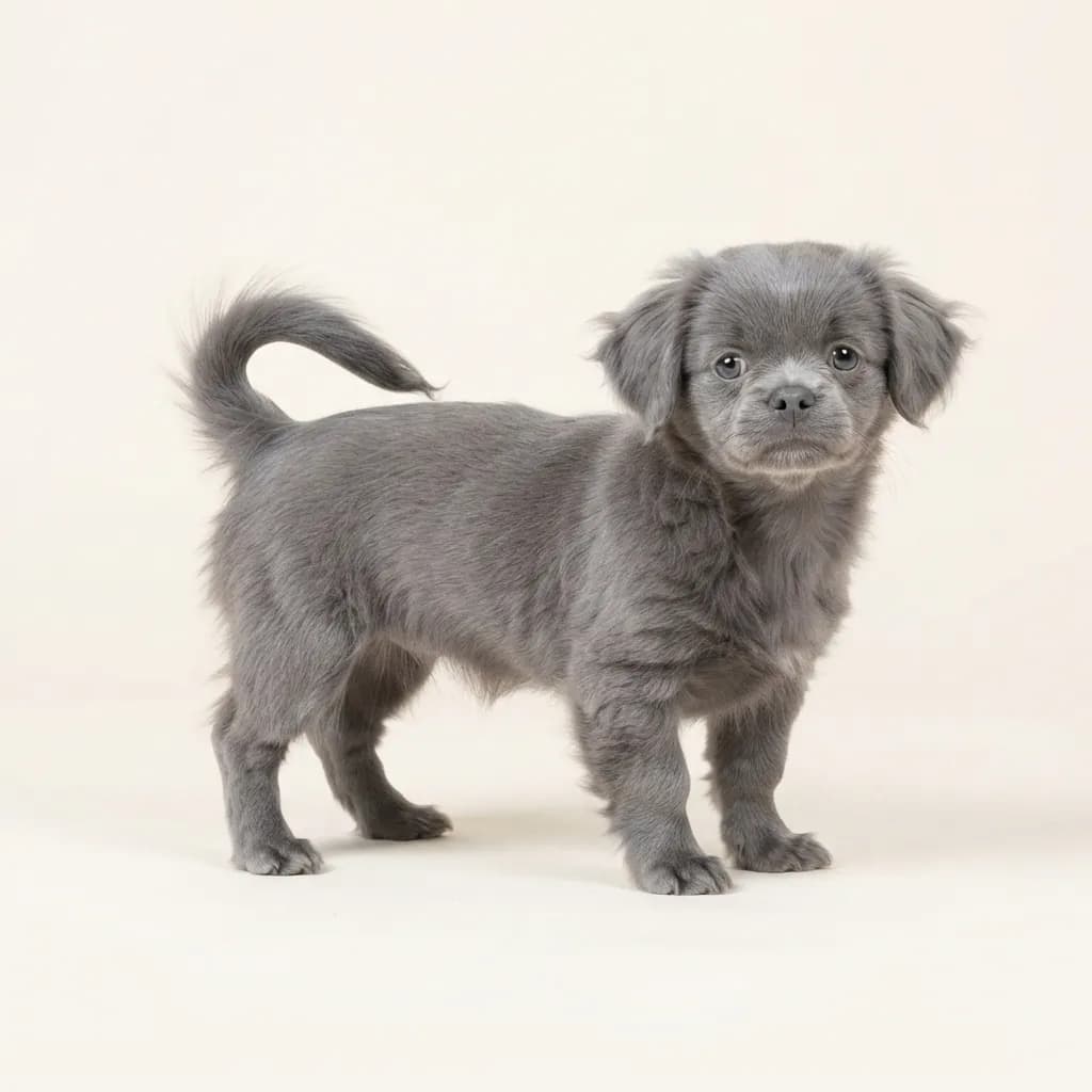Pekingese in Blau — Fellfarbe und Aussehen