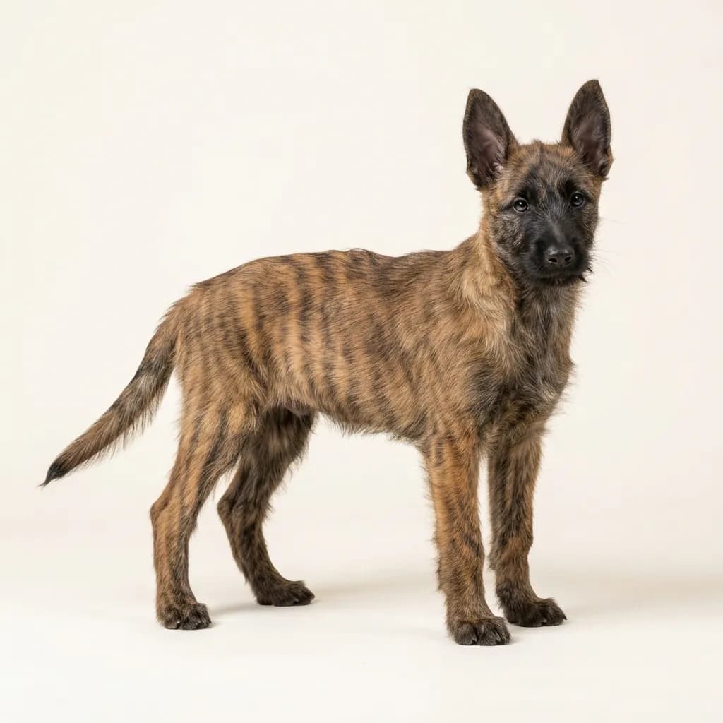 Holländischer Schäferhund (Rauhhaar) in Gestromt — Fellfarbe und Aussehen