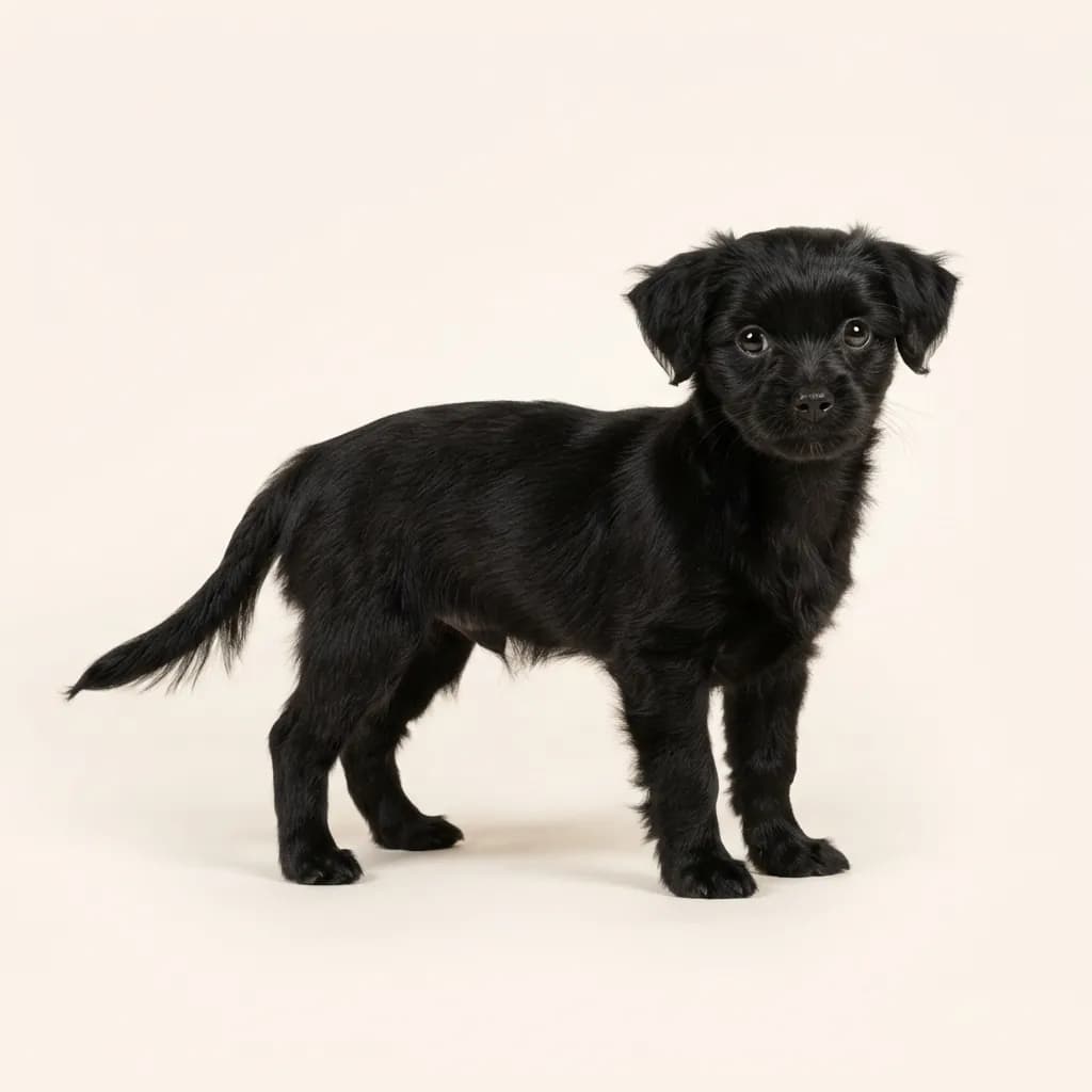 Malchi (Malteser x Chihuahua) in Schwarz — Fellfarbe und Aussehen