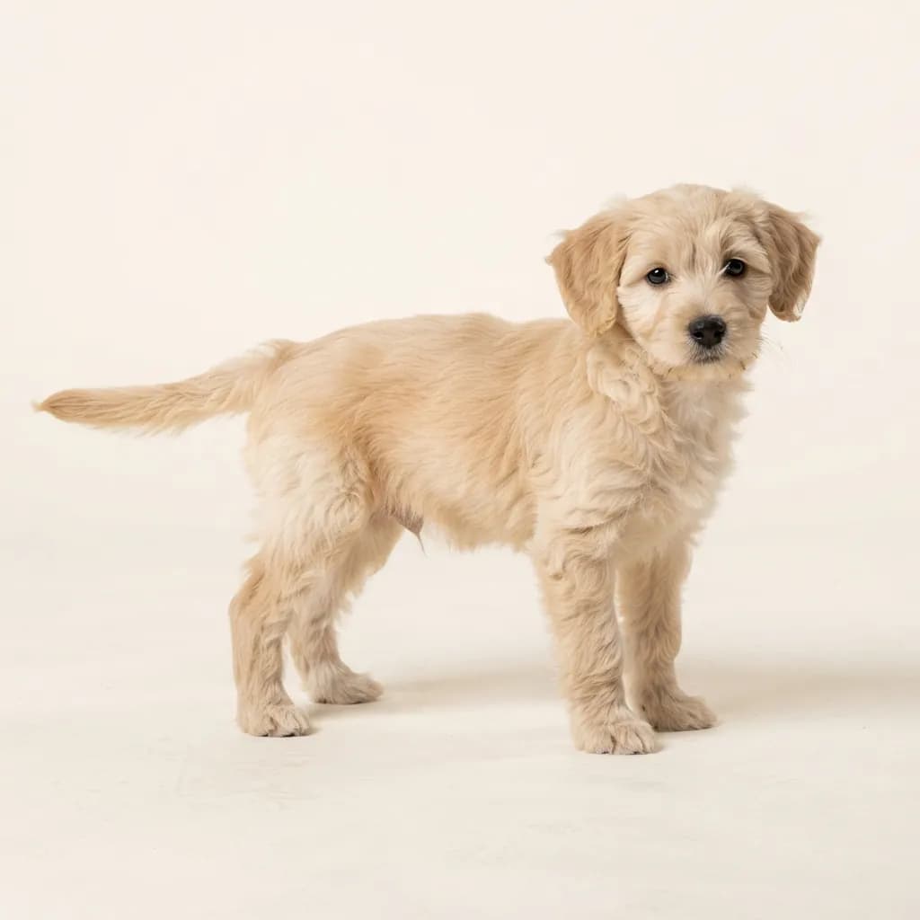 Jackapoo in Creme — Fellfarbe und Aussehen