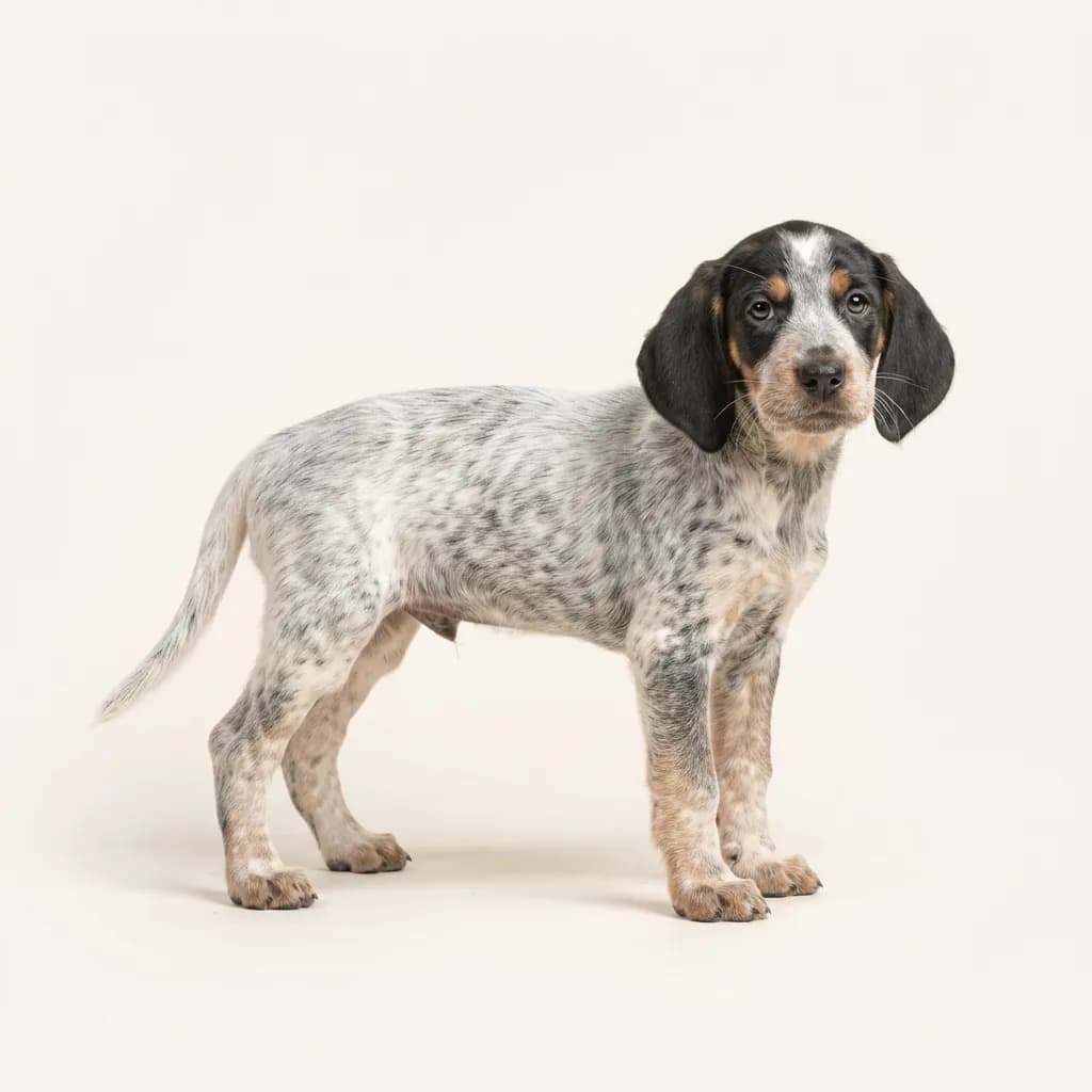 Luzerner Niederlaufhund in Schimmel — Fellfarbe und Aussehen
