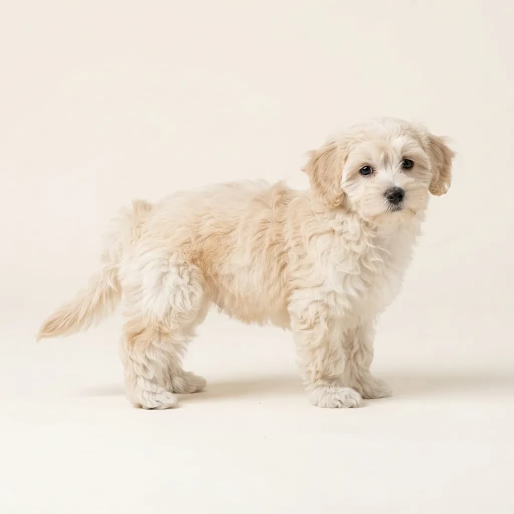 Maltipoo in Creme — Fellfarbe und Aussehen