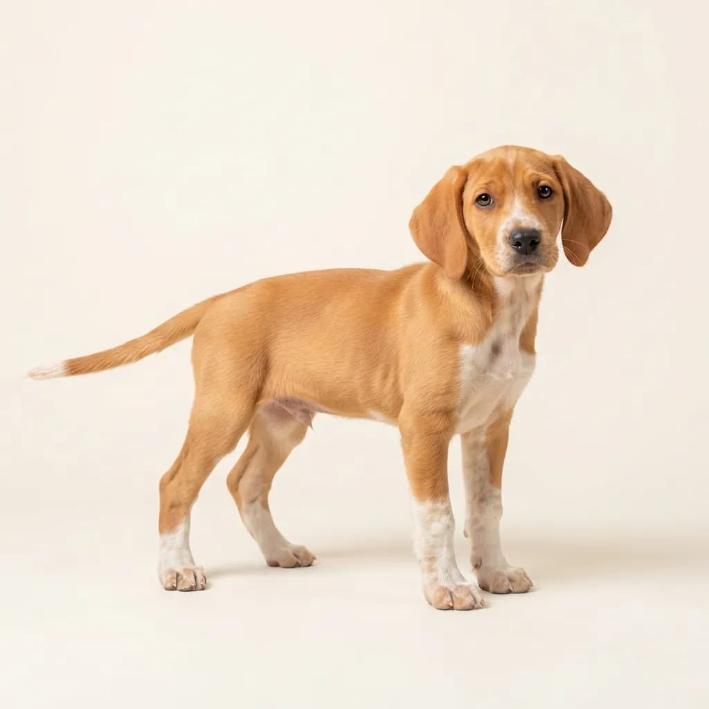 Grand anglo-français blanc et orange (Grosser Anglo-Französischer Weiss-Oranger Laufhund) in Orange — Fellfarbe und Aussehen