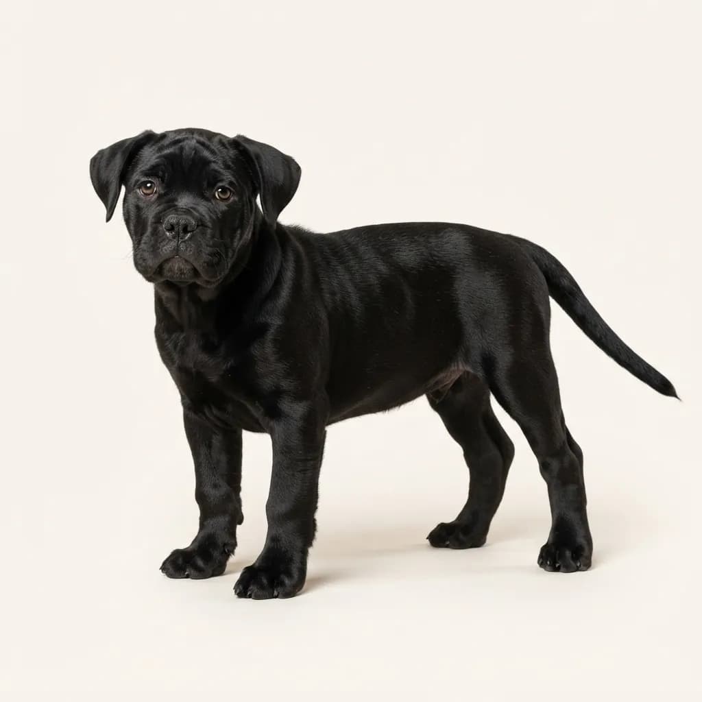 Old English Bulldog in Schwarz — Fellfarbe und Aussehen
