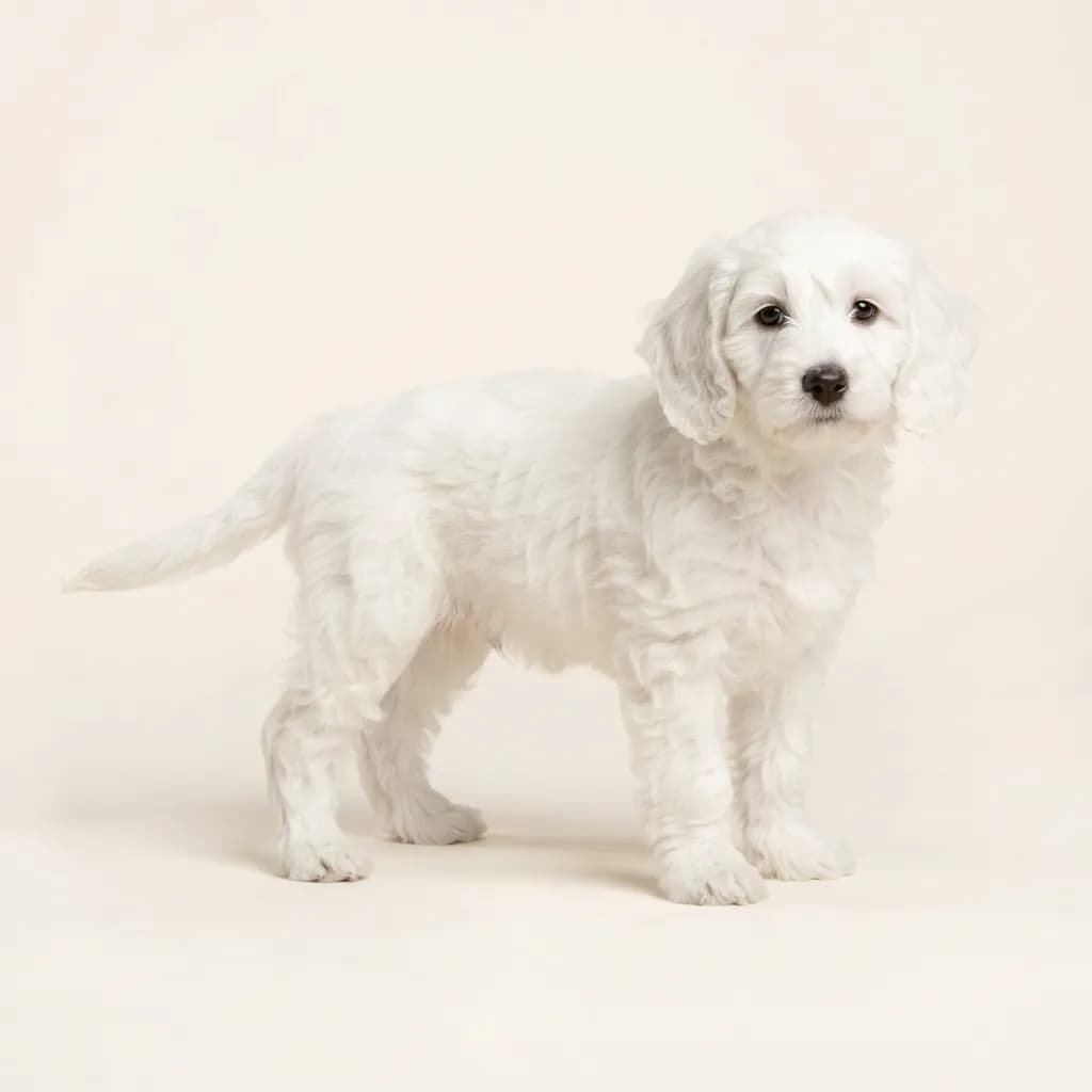 Cockapoo in Weiß — Fellfarbe und Aussehen