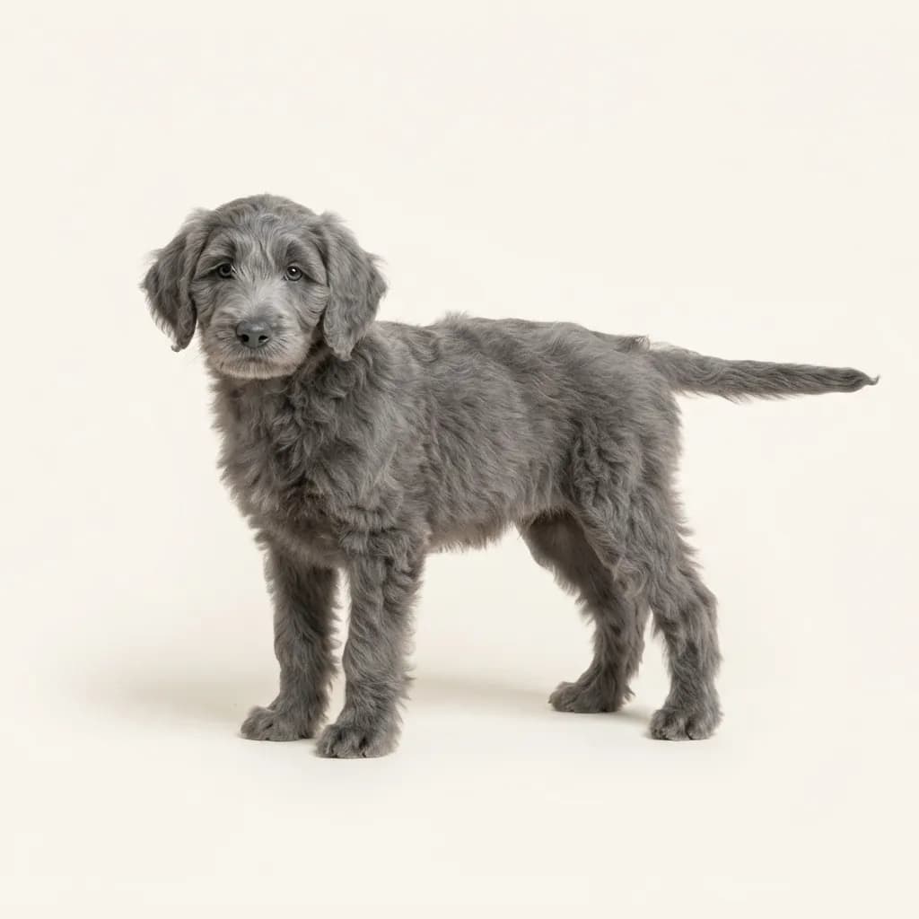 Australian Labradoodle in Blau — Fellfarbe und Aussehen