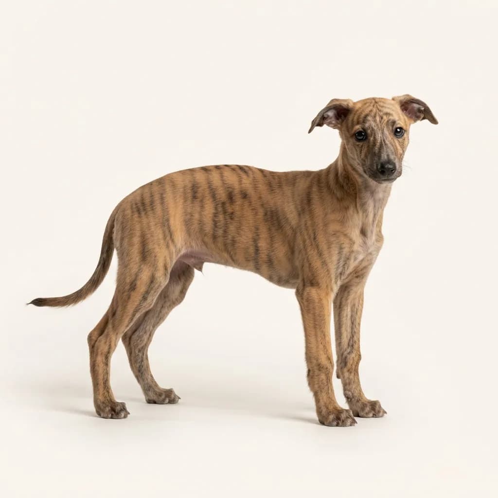 Whippet in Gestromt — Fellfarbe und Aussehen