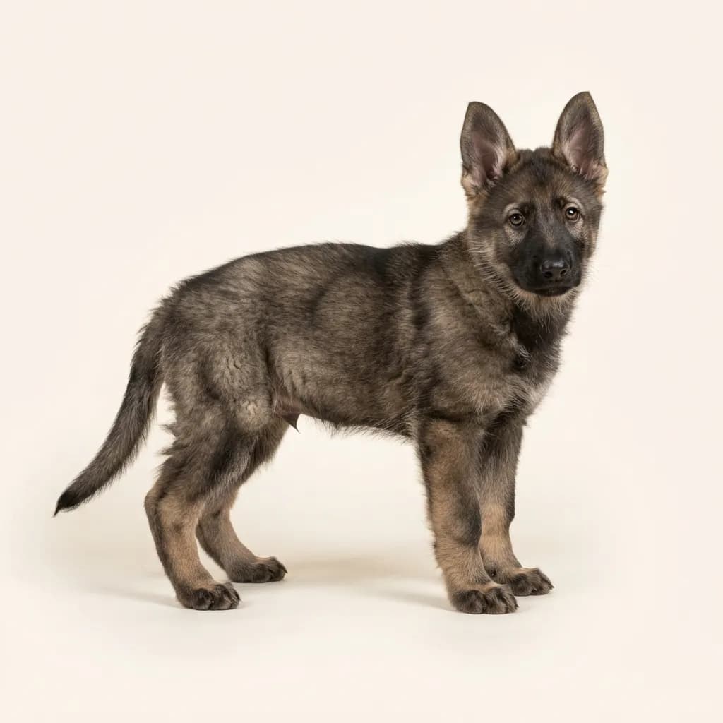 Osteuropäischer Schäferhund in Wildfarben (Agouti) — Fellfarbe und Aussehen