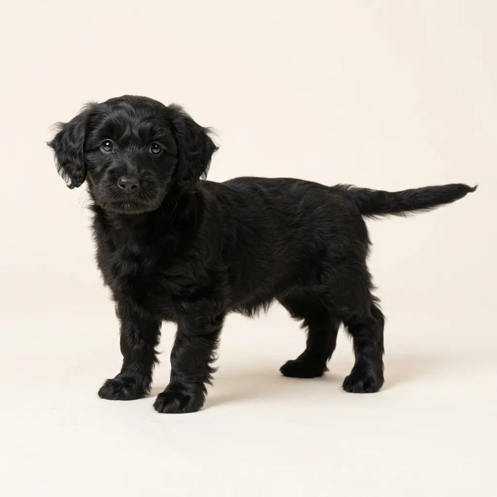 Corgipoo in Schwarz — Fellfarbe und Aussehen