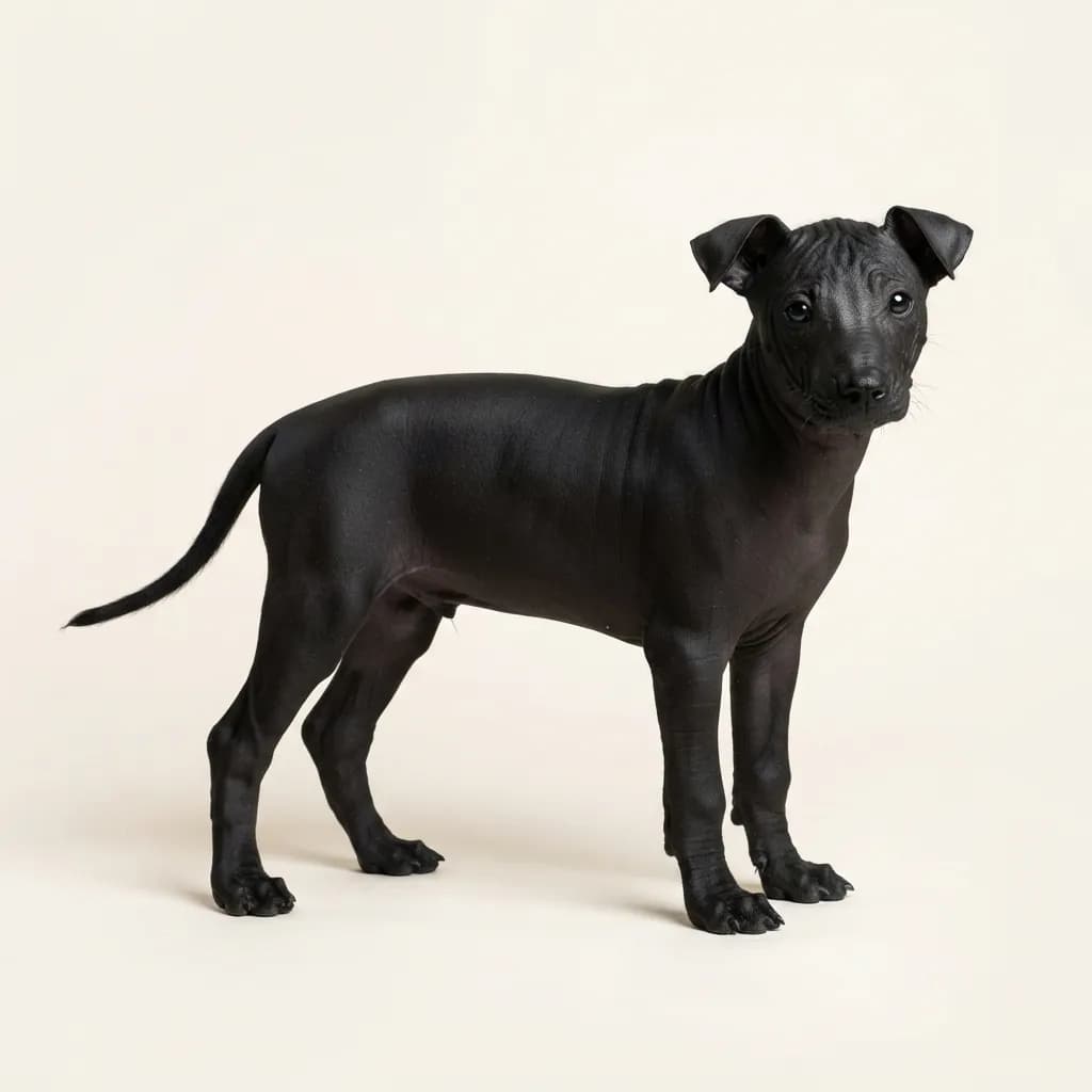 Xoloitzcuintle in Schwarz — Fellfarbe und Aussehen