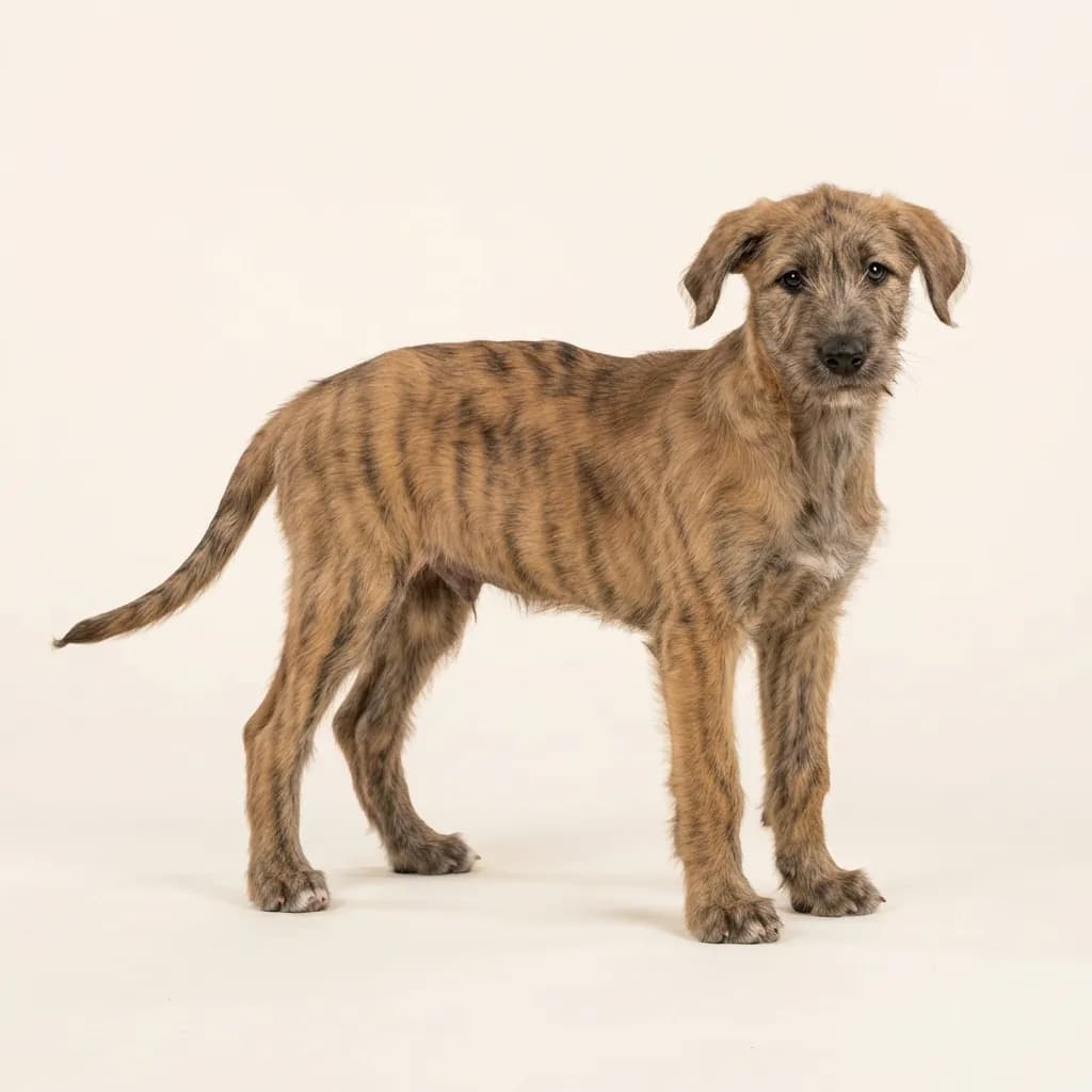 Irish Wolfhound in Gestromt — Fellfarbe und Aussehen