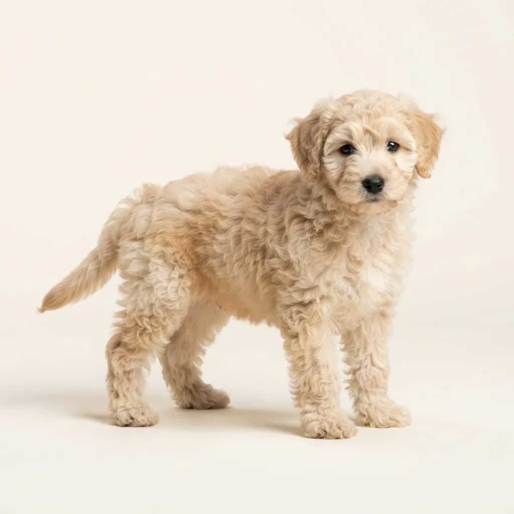 Schnoodle (Schnauzer x Pudel) in Creme — Fellfarbe und Aussehen