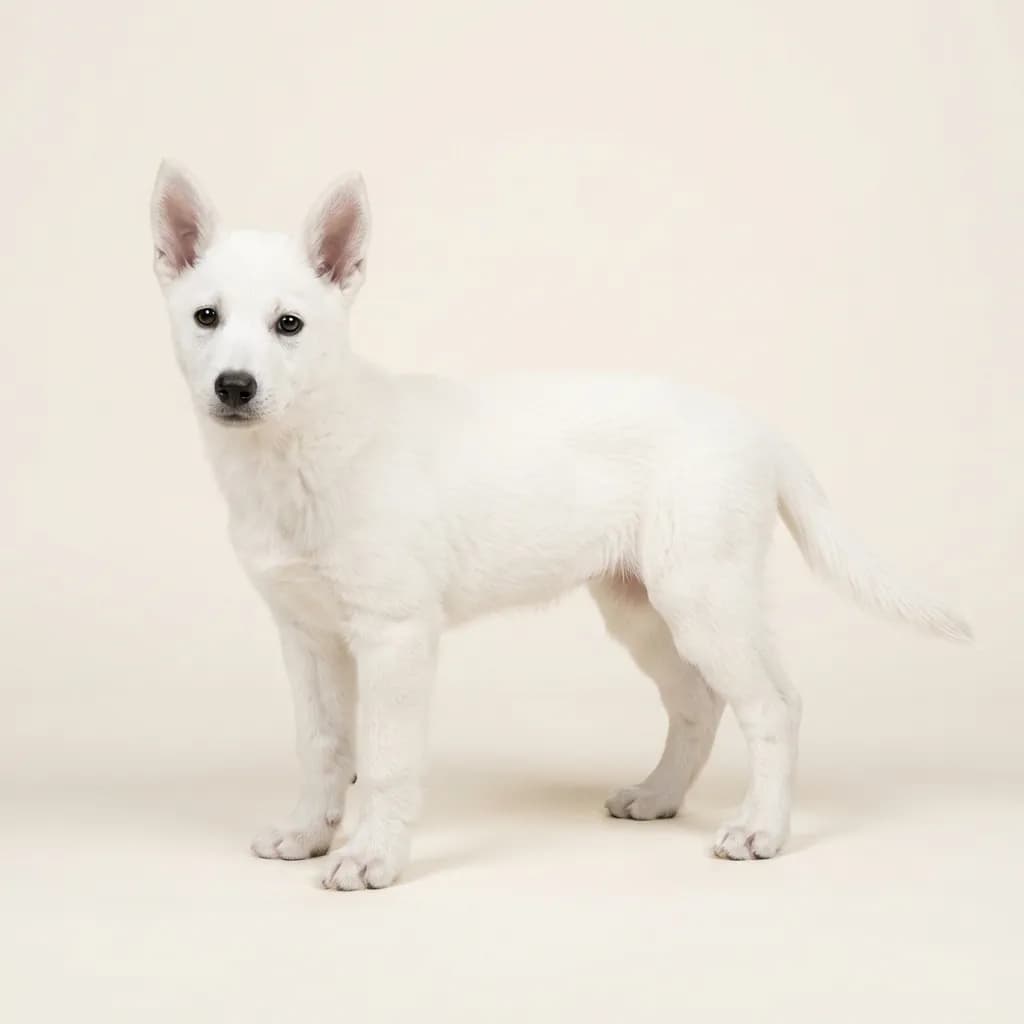 Canaan Dog in Weiß — Fellfarbe und Aussehen